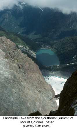 Landslide Lake from the Southeast Summit of Mount Colonel Foster