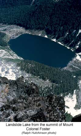 Landslide Lake from the summit of Mt. Colonel Foster