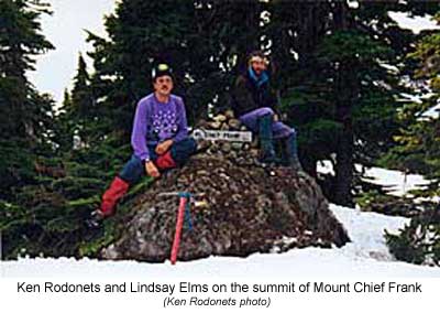 Ken Rodonets and Lindsay elms on Mt. Chief Frank