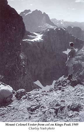 Mount colonel Foster from kings Peak 1949
