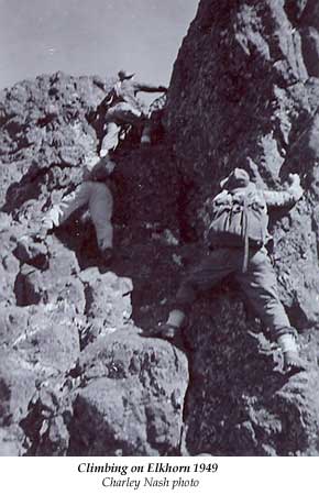 Climbing on Elkhorn 1949