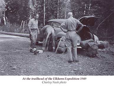 Trailhead of the Elkhorn Expedition 1949