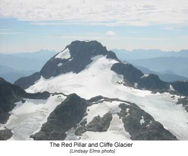 Red Pillar and Cliffe Glacier