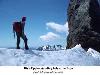 Rick Eppler standing below the Prow