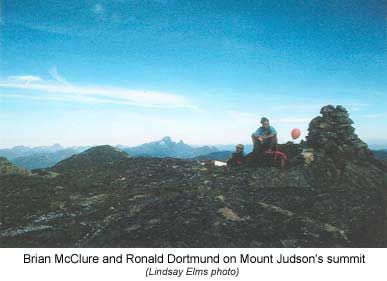 Brian McClure and Ronald Dortmund on the summit of Mt. Judson