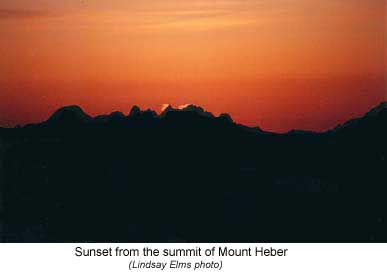 Sunset from the summit of Mt. Heber