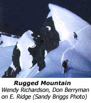 Wendy Richardson, Don Berryman on East Ridge of Rugged Mountain